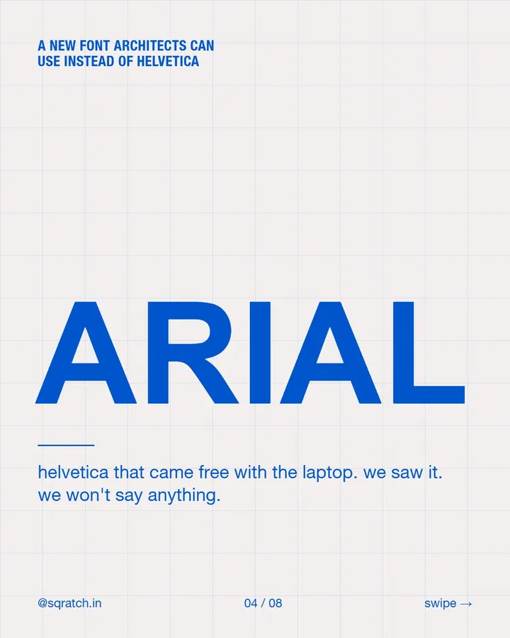 Fourth slide from a font study